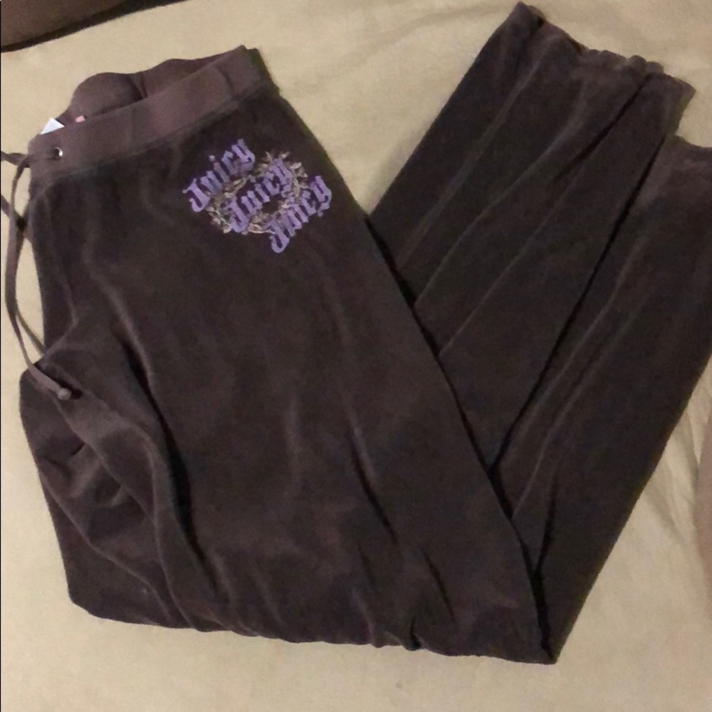 Juicy Couture brown terry sweat pants size large